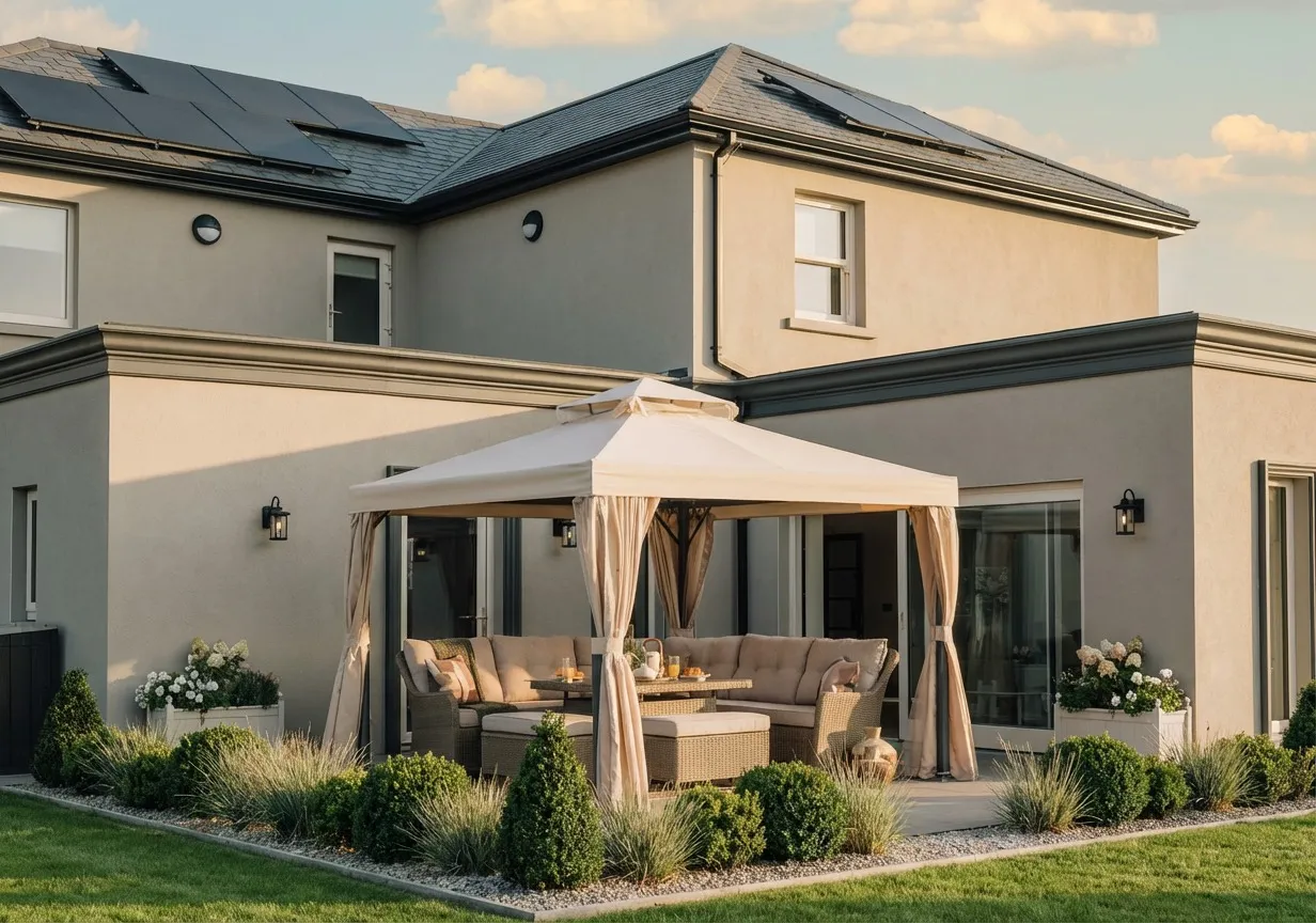 3M X 3M Beige Gazebo - Alhambra