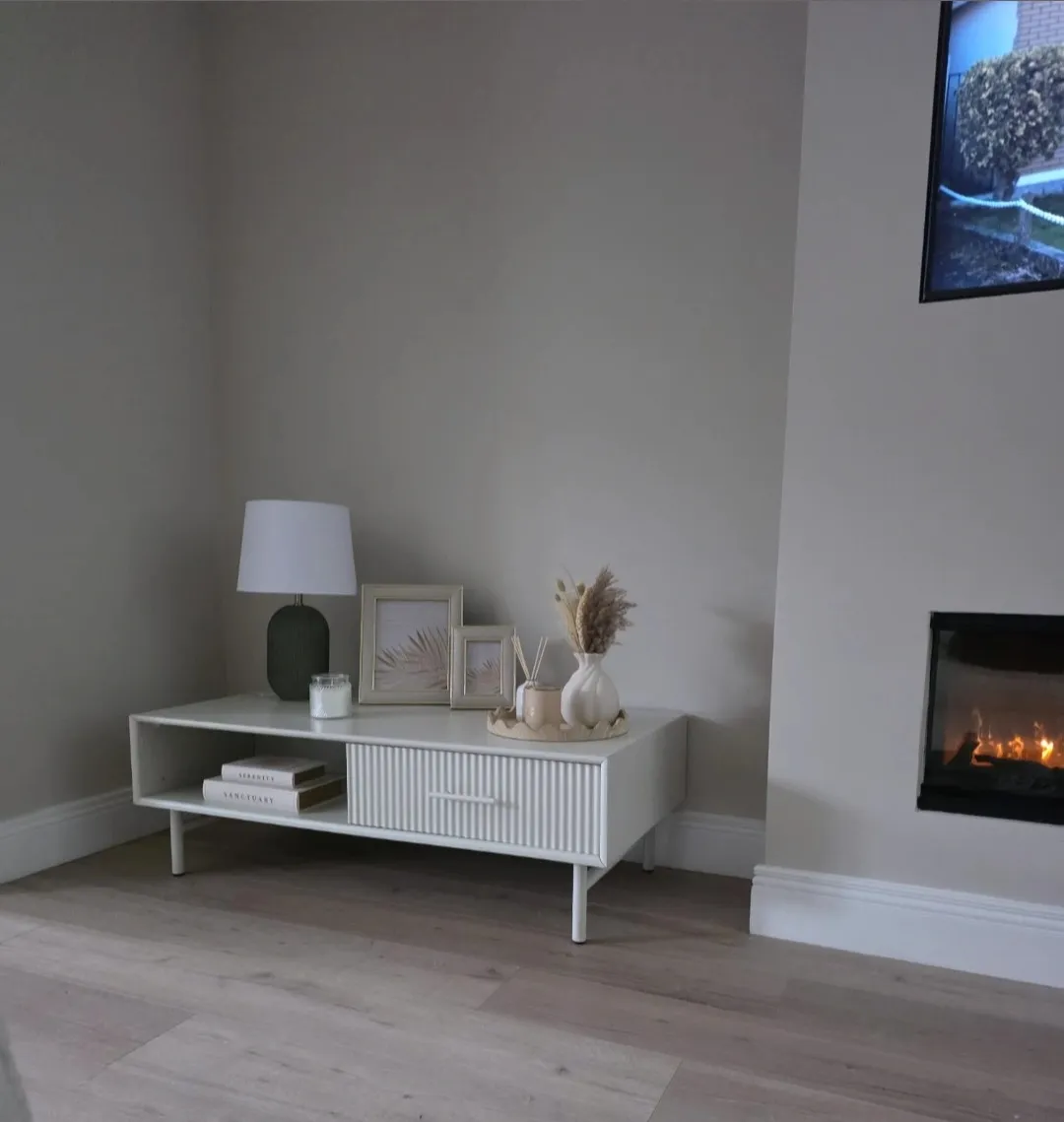 1 Drawer Off White Coffee Table - Palma