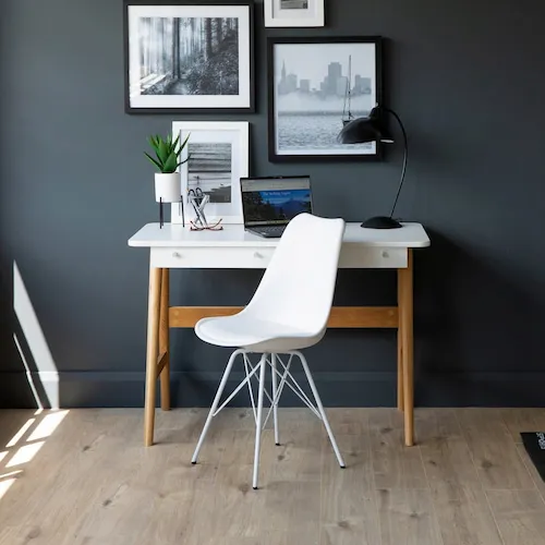 Tia white desk from EZ Living Furniture.