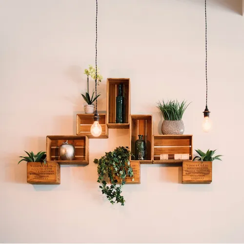 Cube floating shelves