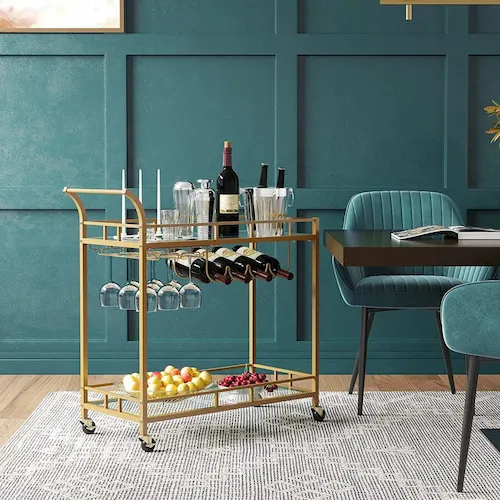 Katurian gold bar cart from EZ Living Furniture.