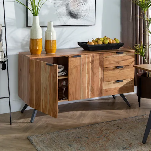 Malta acacia wood sideboard from EZ Living Furniture.