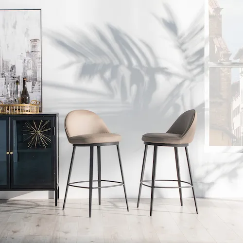 Gain Taupe Bar Stools from EZ Living Furniture.