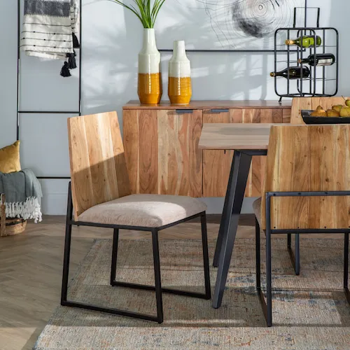 Malta dining range with acacia wood from EZ Living Furniture.