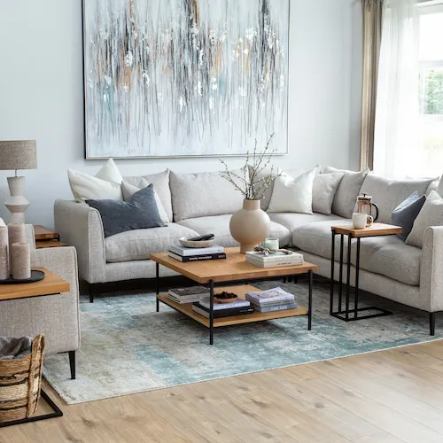 Hunter cream corner sofa from EZ Living Furniture.
