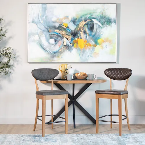 The Margot faux leather bar stools from EZ Living Furniture.