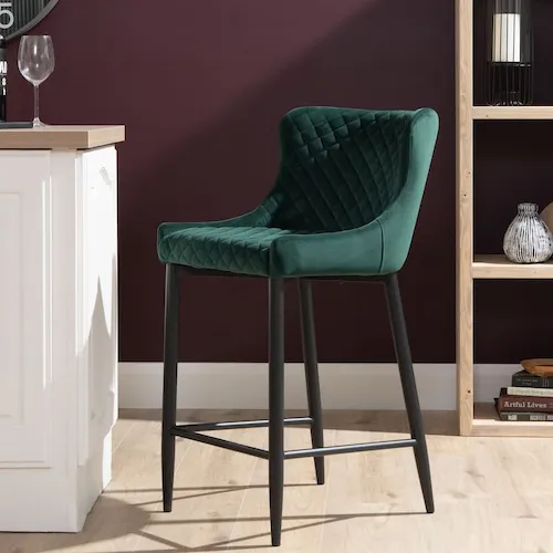 Ottowa Green Velvet Bar Stools from EZ Living Furniture