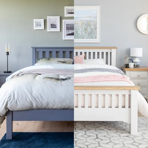 Split bedroom scene from EZ Living Furniture.