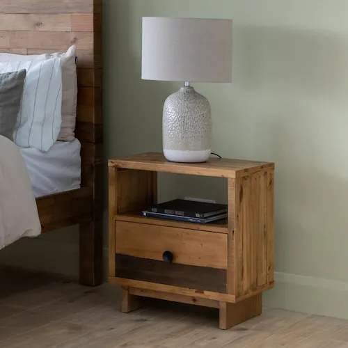 San Francisco reclaimed pine bedside locker from EZ Living Furniture.
