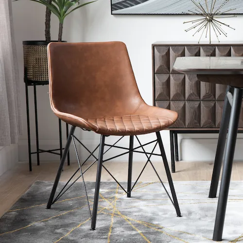 Leo leather dining chair from EZ Living Furniture.