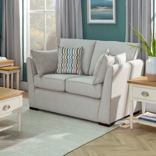 Curtains in living room behind Midleton Sofa from EZ Living Furniture.