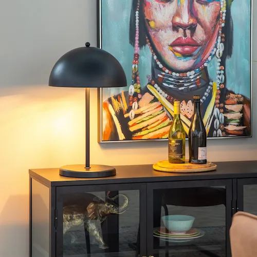 Sarsfield Black Table Lamp from EZ Living Furniture.