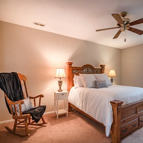 Rocking Chair in bedroom.