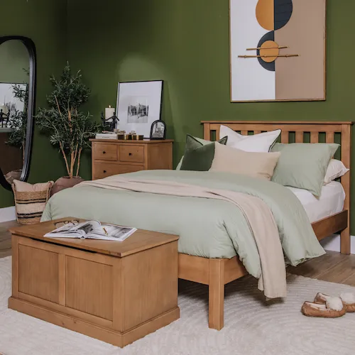 Atlas King Size Rustic Bed Frame from EZ Living Furniture. 