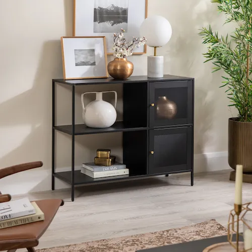 Malibu Black Metal Cabinet