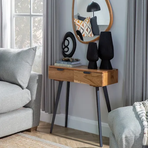 Malta acacia console table from EZ Living Furniture.