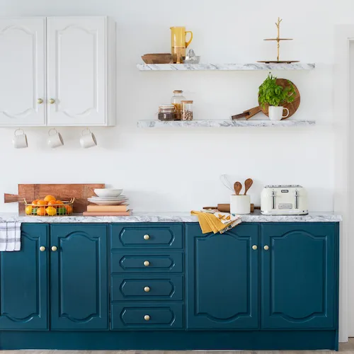 Kitchen cabinets.
