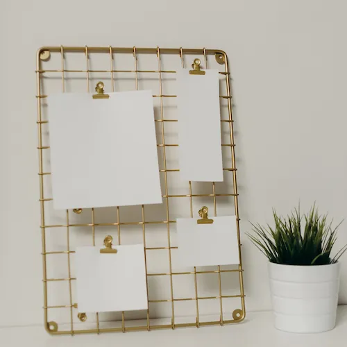 A memo board.