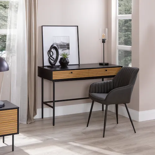 Lina Black Scandi Desk from EZ Living Furniture.