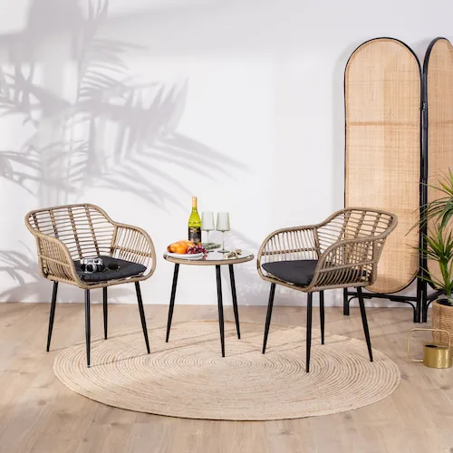 Menorca 2 Wicker Chair & Bistro Set from EZ Living Furniture.