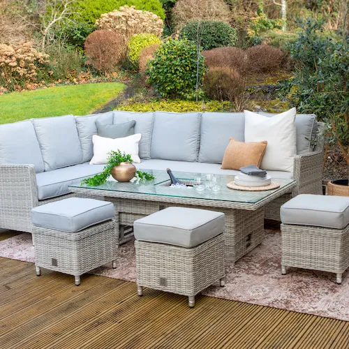 Oxford Corner Ice Bucket Garden Dining Set from EZ Living Furniture.