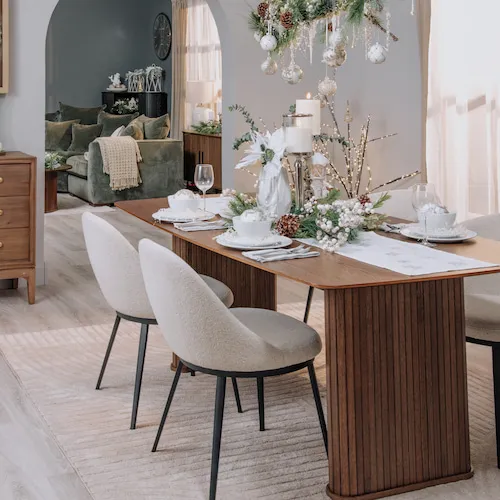 Nola Smoked Oak 190cm Dining Table from EZ Living Furniture.