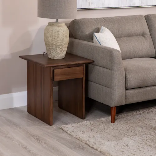 Bowery 1 Drawer Acacia Lamp Table from EZ Living Furniture.