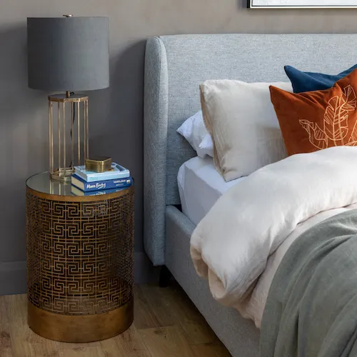 Greek Copper Accent Side Table from EZ Living Furniture.