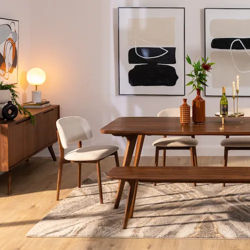 Scott Dining Table and Molino Dining Chairs from EZ Living Furniture.