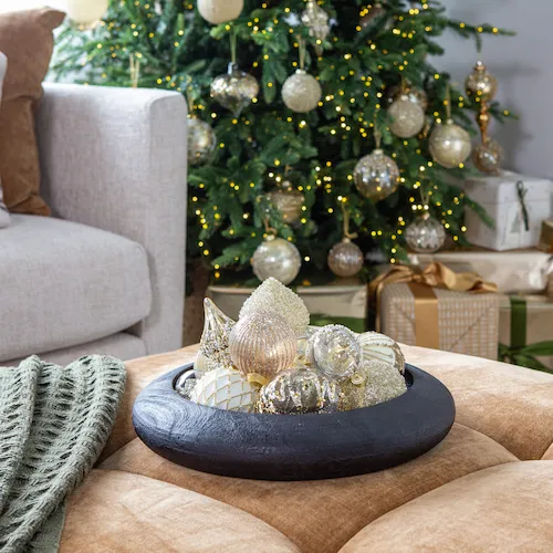 Baubles in a bowl from EZ Living Furniture.