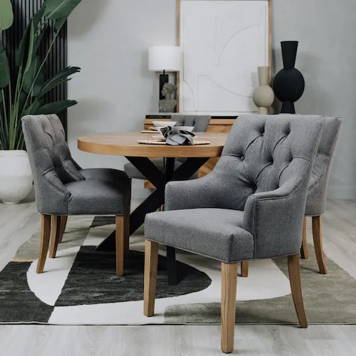 Ellipse Oval Rustic Oak Dining Table at EZ Living Furniture.
