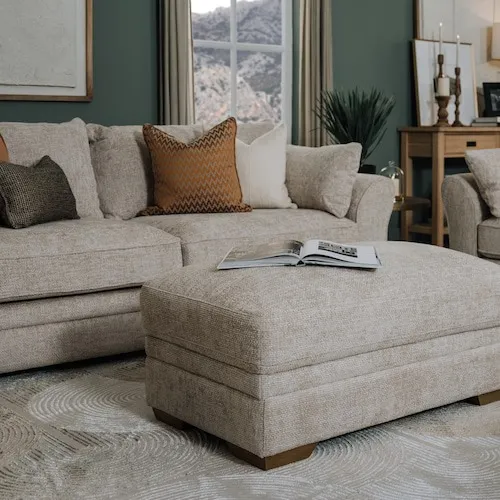 Skyline fabric footstool and sofa at EZ Living Furniture
