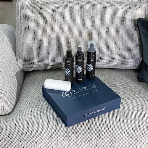Guardsman Sofa fabric care kit available at EZ Living Furniture