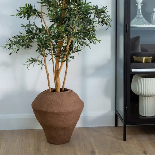 Timerga Brown Textured Plant Pot from EZ Living Furniture.
