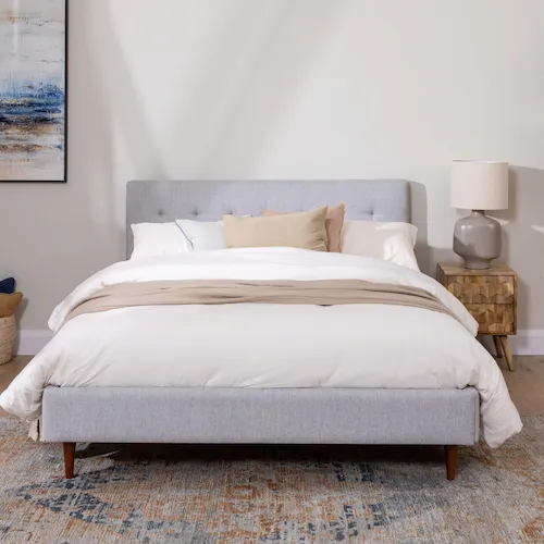 Cairo Grey Fabric Bed Frame from EZ Living Furniture.