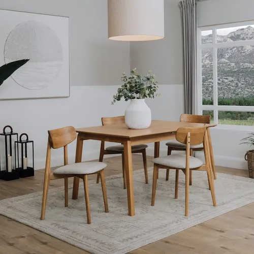 Bari Natural Oak Dining Table at EZ Living Furniture.