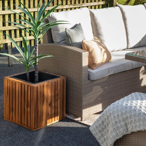 Santa Cruz Large Slat Planter from EZ Living Furniture.