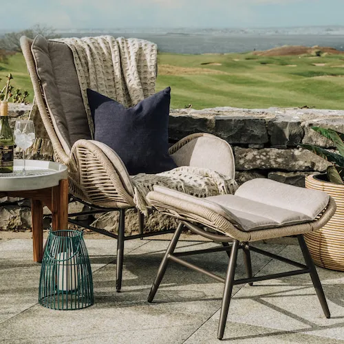 Leaf Garden Chair & Footstool at EZ Living Furniture.