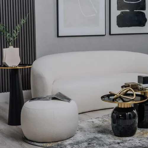 Florance 3 Seater Off White Boucle Sofa at EZ Living Furniture.