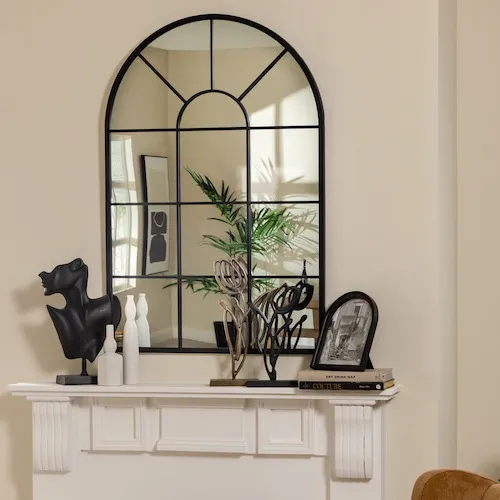 Bella Black Arch Mirror at EZ Living Furniture.