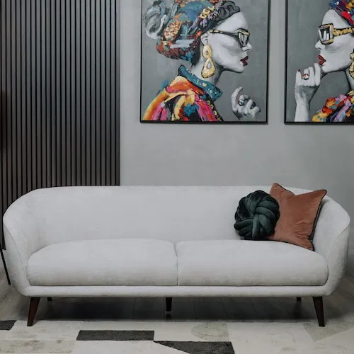 Amber 3 Seater Silver Grey Sofa Bed at EZ Living Furniture.