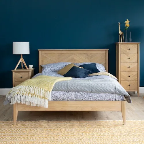 Chevron Oak & Pine Super King (6ft) Bed Frame at EZ Living Furniture.