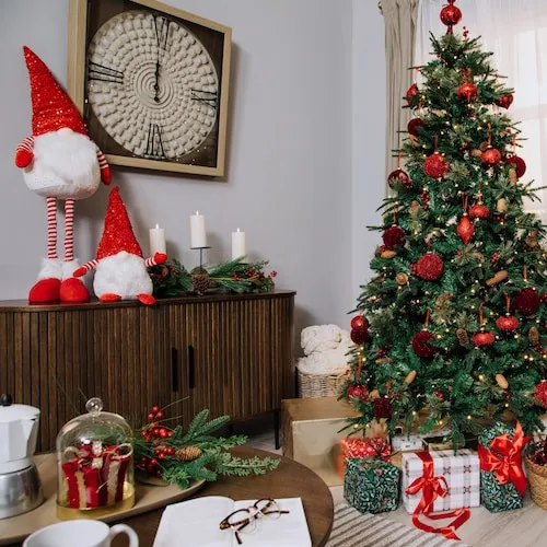 Red Candy Cane Themed Christmas at EZ Living Furniture.