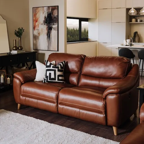 Blaze Recliner Brown 2.5 Seater Sofa at EZ Living Furniture.