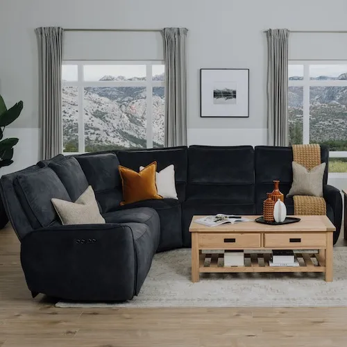 Quentin Corner Reclining Sofa at EZ Living Furniture.