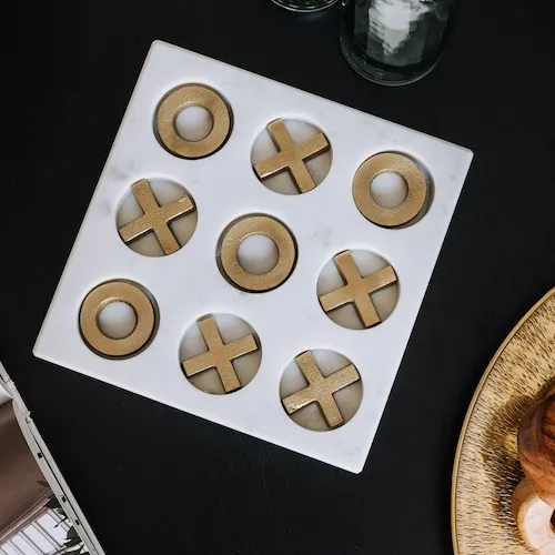 Tic‑Tac‑Toe Board Game Marble at EZ Living Furniture.