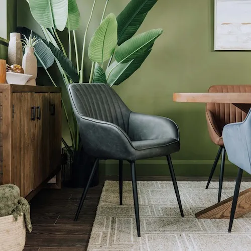 Nolan Vintage Grey Faux Leather at EZ Living Furniture.