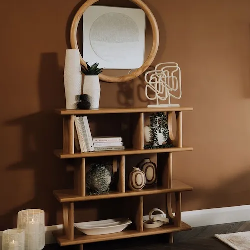 Flow Small Natural Oak Shelving Unit at EZ Living Furniture.