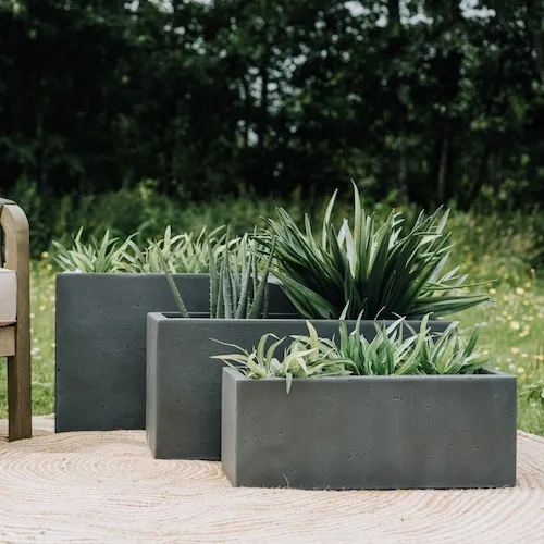 Sassari Charcoal Planters at EZ Living Furniture.