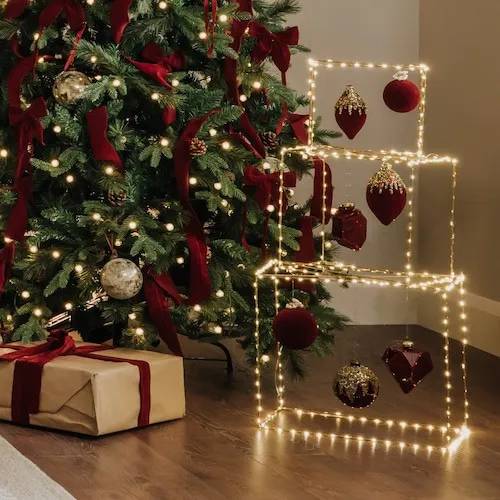 LED Gold Gift Box Light Christmas Decoration at EZ Living Furniture.